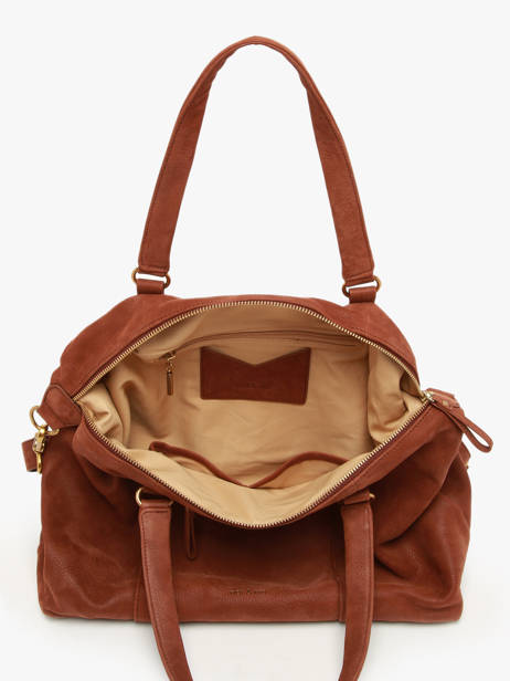 Sac Porté Main Vintage Cuir Nat et nin Marron vintage THYLANE vue secondaire 3