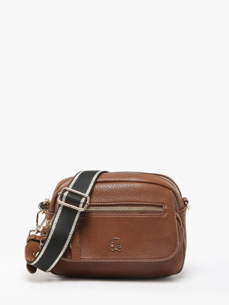 Crossbody Bag Zip Lulu castagnette Brown zip VICTOIRE