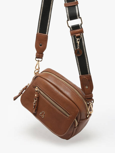 Crossbody Bag Zip Lulu castagnette Brown zip VICTOIRE other view 2