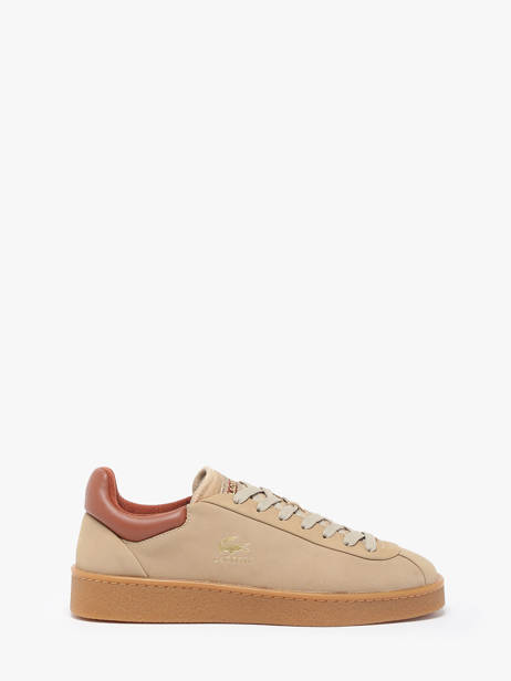 Sneakers In Leather Lacoste Beige men 8SMA0007