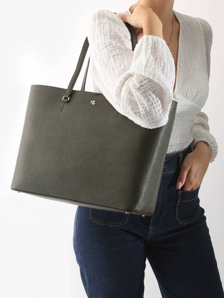 Leather Karly Tote Bag Lauren ralph lauren Green karly 31911655 other view 1