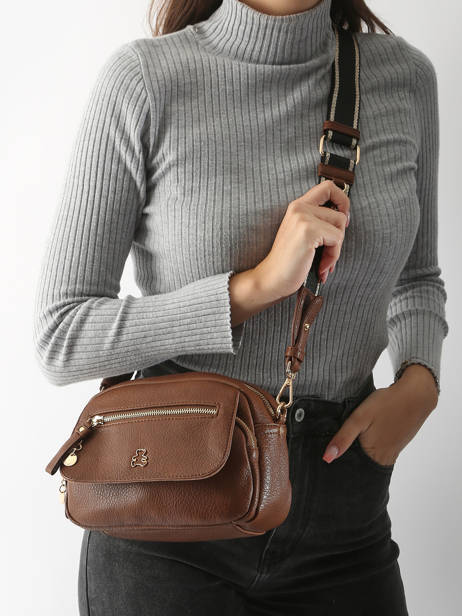 Crossbody Bag Zip Lulu castagnette Brown zip VICTOIRE other view 1