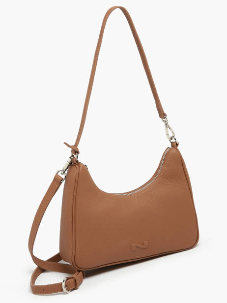 Sac Bandoulière Brasilia Cuir Nathan baume Marron n city 41 vue secondaire 2