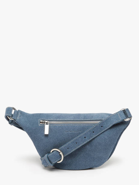 Leather Small Derby Denim Belt Bag Nathan baume Blue denim 1025D other view 3