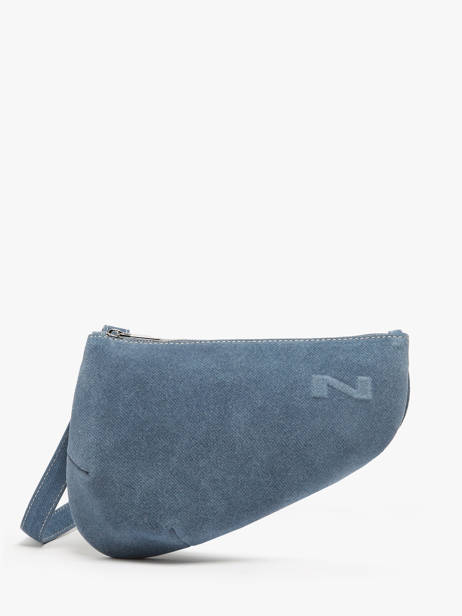 Sac Bandoulière City Perle Denim Cuir Nathan baume Bleu denim 1000D