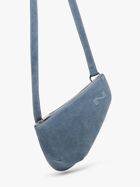 Sac Bandoulière City Perle Denim Cuir Nathan baume Bleu denim 1000D vue secondaire 1