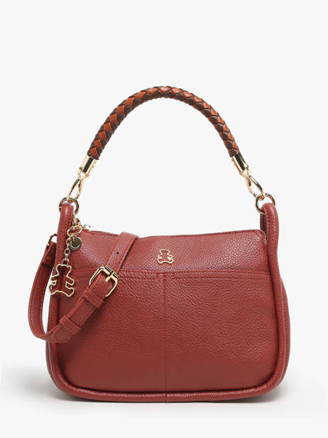 Sac Porté épaule Tresse Lulu castagnette Rouge tresse WANDA