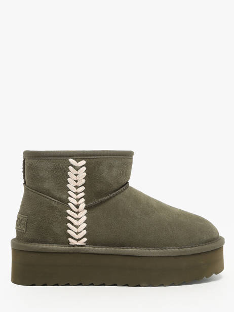 Bottines Platform Spike Colors of california Vert women Platform boot spike stitching