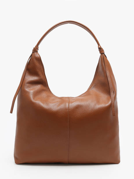 Sac PortÃ© Ã©paule Caviar Cuir Milano Marron caviar CA24091