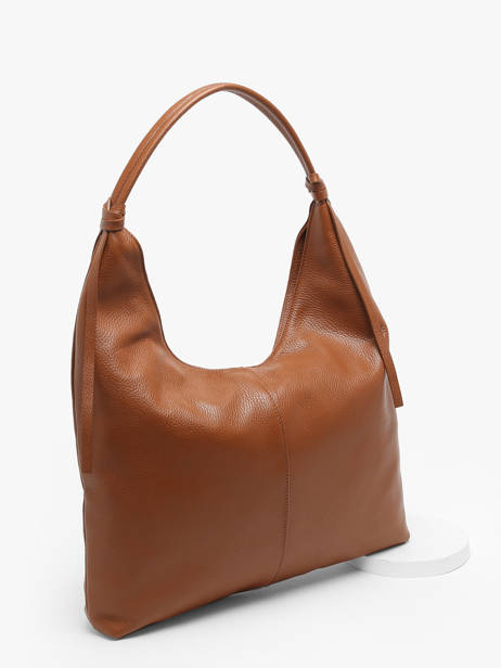 Sac PortÃ© Ã©paule Caviar Cuir Milano Marron caviar CA24091 vue secondaire 2