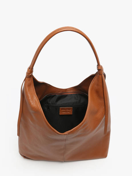 Sac PortÃ© Ã©paule Caviar Cuir Milano Marron caviar CA24091 vue secondaire 3