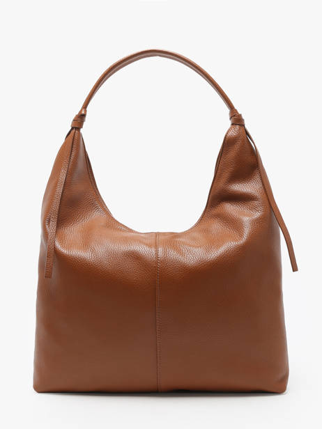 Sac PortÃ© Ã©paule Caviar Cuir Milano Marron caviar CA24091 vue secondaire 4