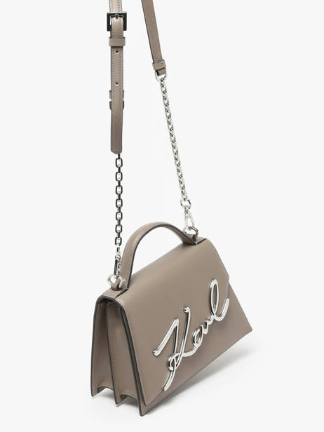 Shoulder Bag K Signature Leather Karl lagerfeld Beige k signature 240W3003 other view 1