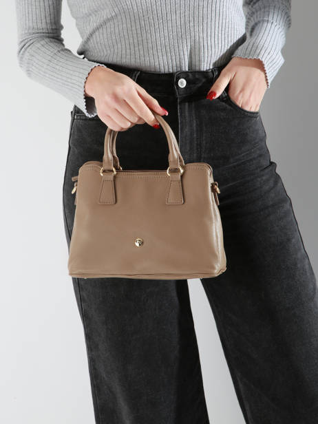 Satchel Luna Leather Hexagona Brown luna 6820082 other view 1