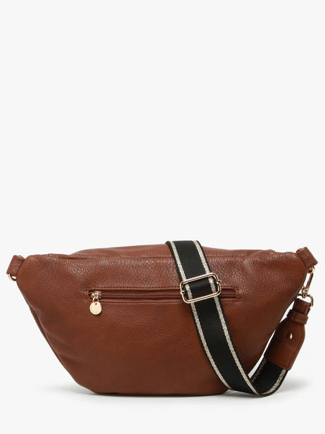 Sac Banane Lulu castagnette Marron zip VICK vue secondaire 4