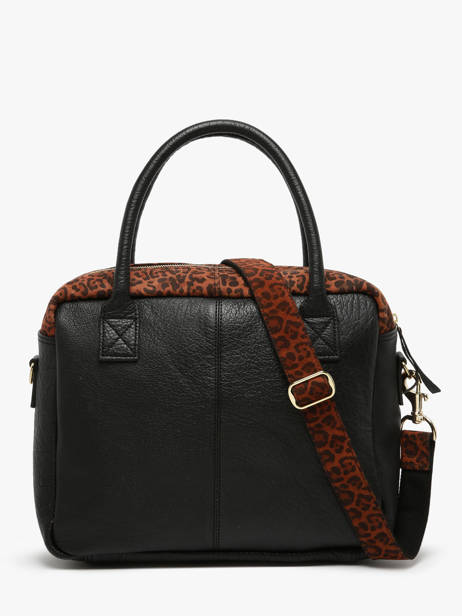 Sac Le Dandy Léopard Cuir Paul marius Marron leopard DANDYLEO vue secondaire 3