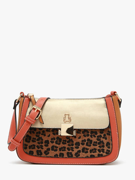 Shoulder Bag Leopard Lulu castagnette Brown leopard TWIGGY