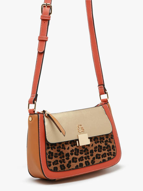 Shoulder Bag Leopard Lulu castagnette Brown leopard TWIGGY other view 2