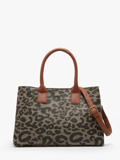 Shoulder Bag Leopard Lulu castagnette Brown leopard TOURRIER other view 3