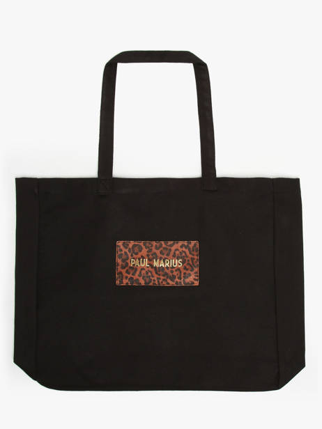 Sac Tote Bag Léopard Coton Paul marius Noir cadeau LPB