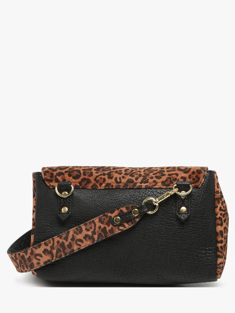 Sac Bandoulièresuzon M Léopard Cuir Paul marius Marron leopard SUZOMLEO vue secondaire 4