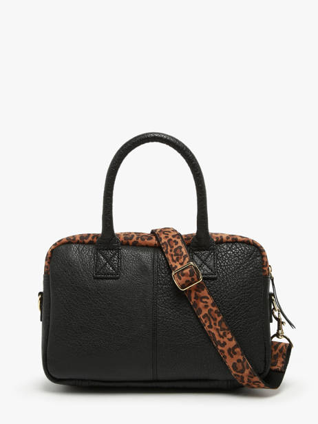 Sac Bandoulière Leopard Cuir Paul marius Noir leopard DANDSLEO vue secondaire 3