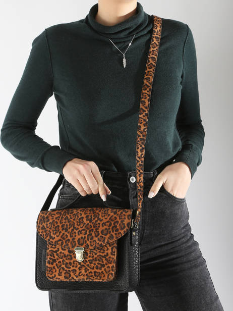 Sac Bandouliere Leopard Paul marius Brown leopard GEORGLEO other view 1