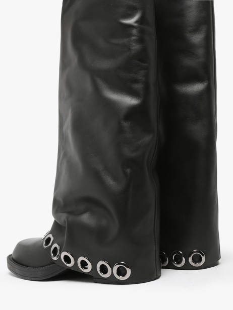 Boots In Leather N°6 Black women GE1 other view 2