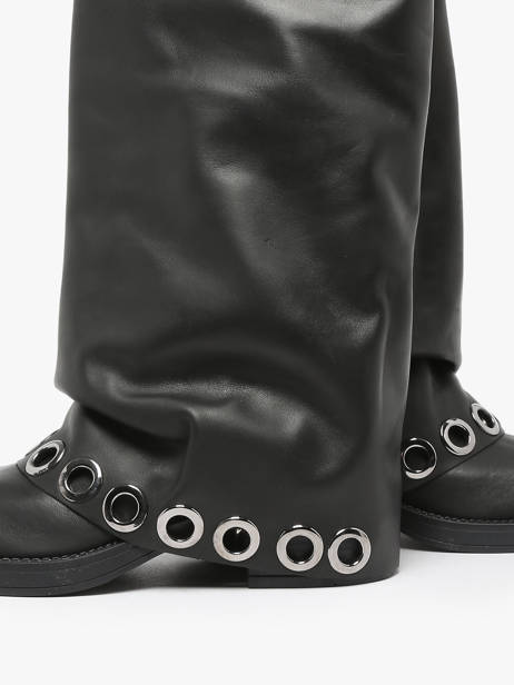 Boots In Leather N°6 Black women GE1 other view 3