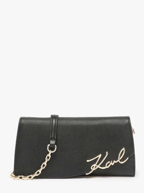 Shoulder Bag K Signature Leather Karl lagerfeld Black k signature A1W32068