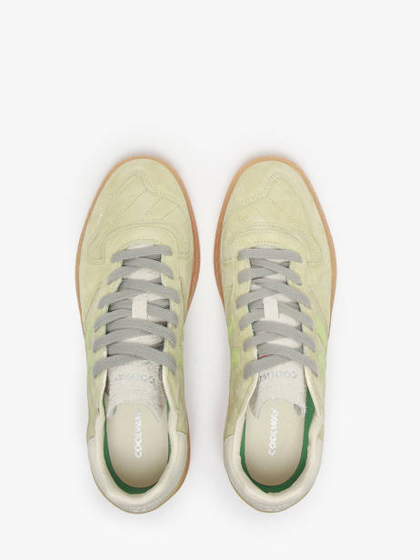 Sneakers Goal In Leather Coolway Green men 8603602 other view 3