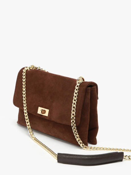 Shoulder Bag Velvet Caviar Leather Milano Brown velvet caviar VC24115 other view 2