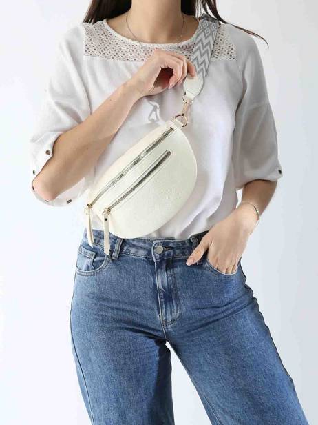Sac Banane Miniprix Blanc sangle 1 vue secondaire 1