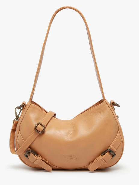 Sac Porté épaule Strappy Cuir Basilic pepper Marron strappy BSTR02