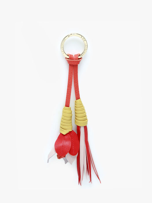 Longchamp Porte-clés grigri fleurs Key rings Red