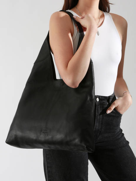 Shoulder Bag Cow Leather Basilic pepper Black cow BCOW2L other view 1