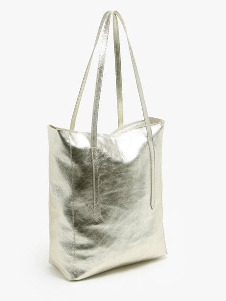 A4 Size Shoulder Bag Nine Leather Milano Gold nine NI24111 other view 2