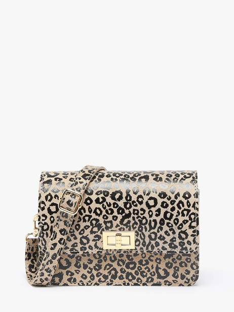 Sac Bandoulière Velvet Leopardo Cuir Milano Beige velvet leopardo VL24115