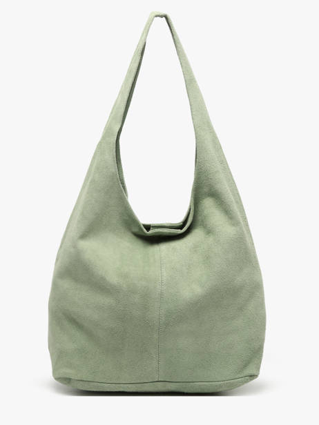 Shoulder Bag Velvet Leather Milano Green velvet VE24062B other view 5