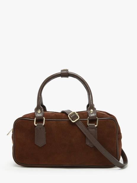 Satchel Velvet Caviar Leather Milano Brown velvet caviar VC24112 other view 4