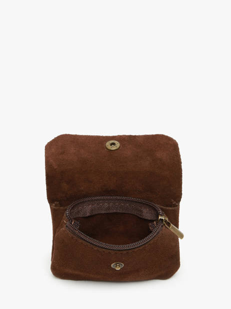 Coin Purse Leather Milano Brown velvet VE23091 other view 1