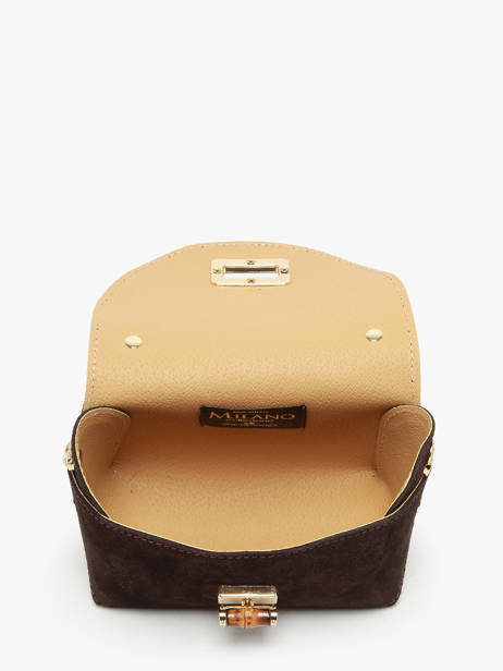 Crossbody Bag Velvet Leather Milano Brown velvet VE24117 other view 3
