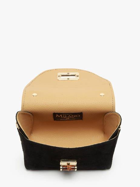 Sac Bandoulière Velvet Leather Milano Black velvet VE24117 other view 3