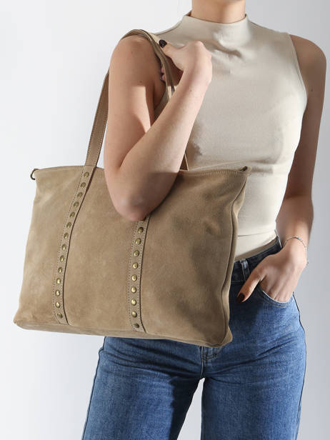 Shoulder Bag Velvet Milano Beige velvet VE24113 other view 1