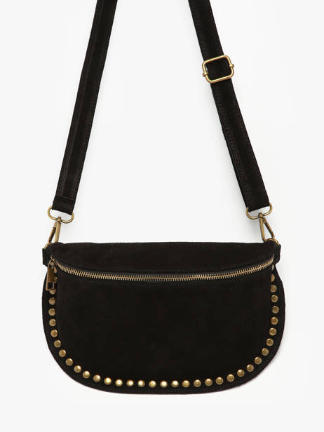 Sac Banane Milano Noir velvet VE24112 vue secondaire 2
