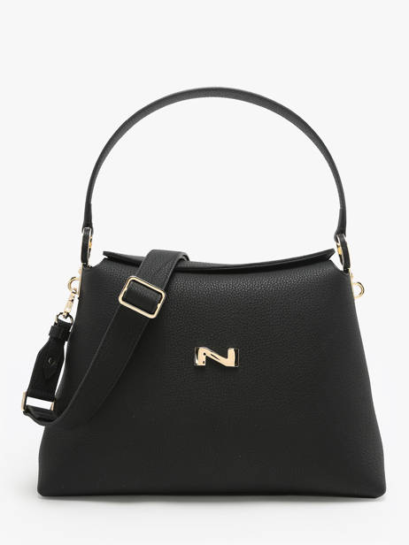 Sac Porté épaule Eden Cuir Nathan baume Noir eden 5