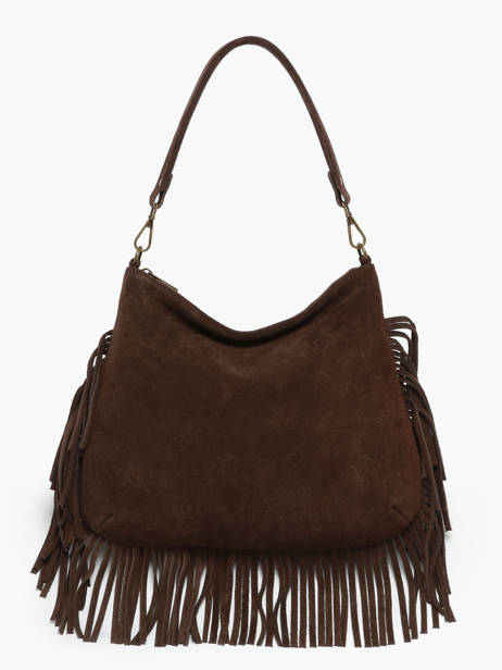 Crossbody Bag Velvet Leather Milano Brown velvet VE241117 other view 2