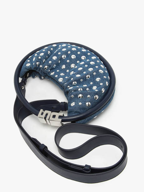 Mini Sac Domino En Denim Et Studs Sonia rykiel Bleu domino SA15CO66 vue secondaire 2