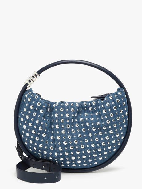 Sac Domino Médium En Denim Et Studs Sonia rykiel Bleu domino SA17CO66