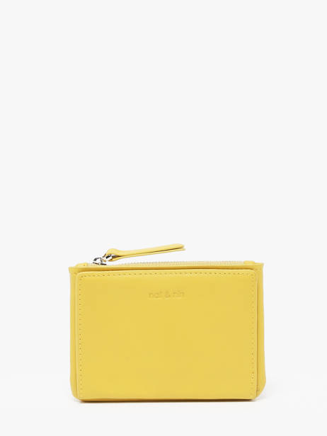 Portefeuille Cuir Nat et nin Jaune vintage SOLY